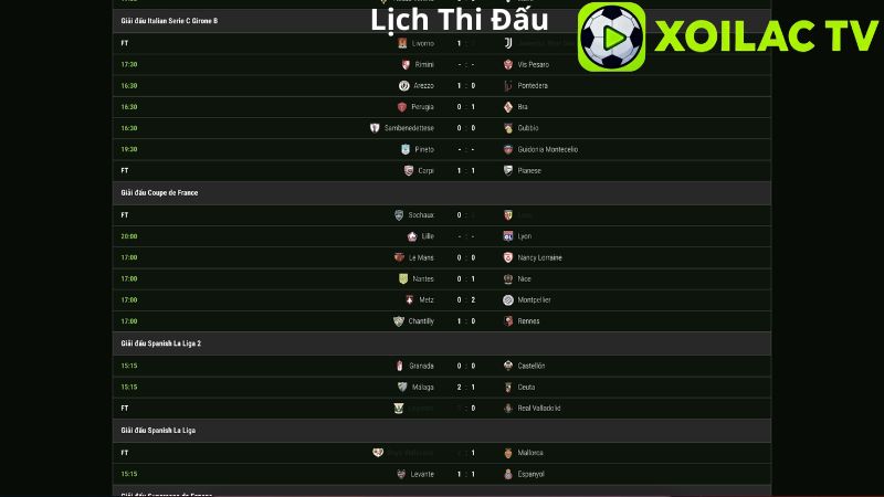 Cung cấp thông tin chuyên sâu cho từng giải đấu